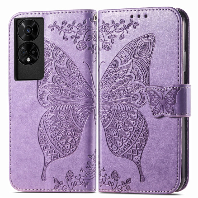 For TCL 50 5G Butterfly Love Flower Embossed Leather Phone Case