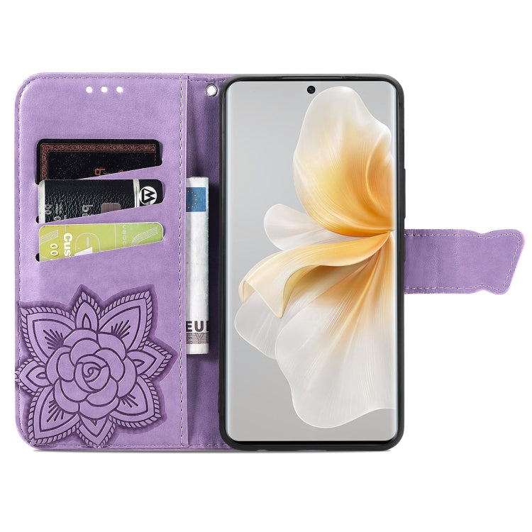 For TCL 50 Pro NxtPaper Butterfly Love Flower Embossed Leather Phone Case