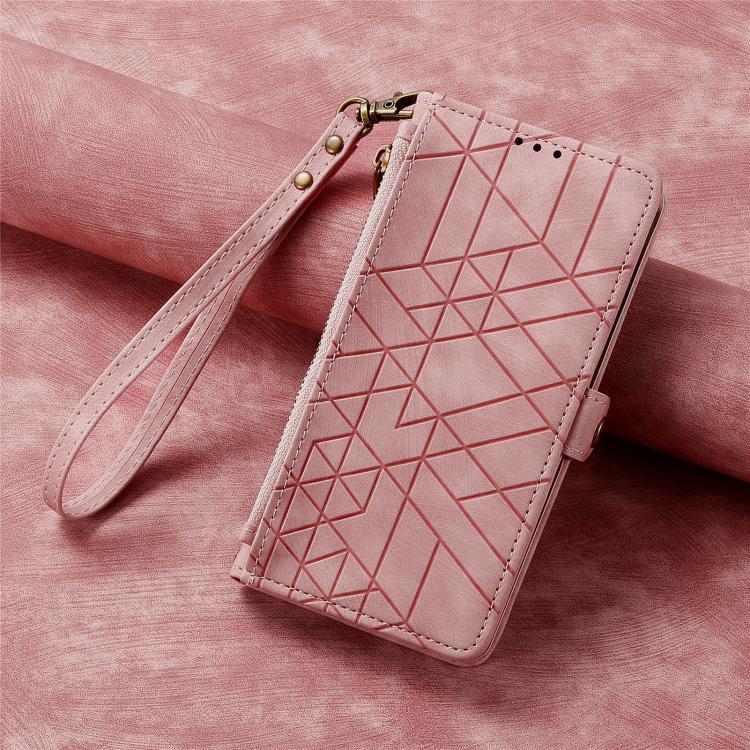 For Xiaomi 15T Pro Geometric Zipper Wallet Side Buckle Leather Phone Case