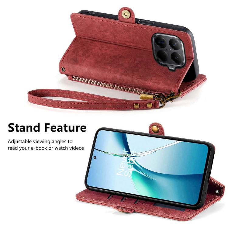 For Xiaomi 15T Pro Geometric Zipper Wallet Side Buckle Leather Phone Case