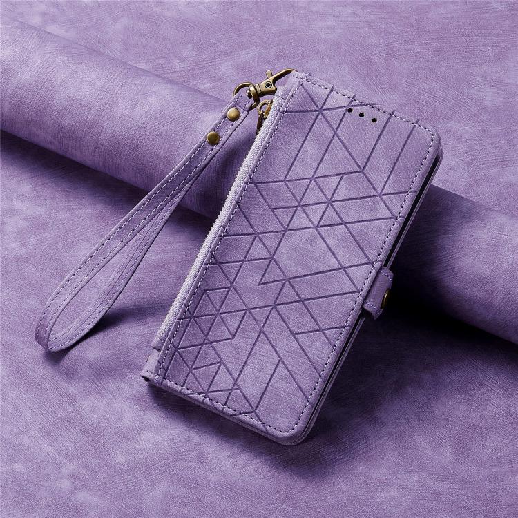 For Xiaomi 15T Pro Geometric Zipper Wallet Side Buckle Leather Phone Case