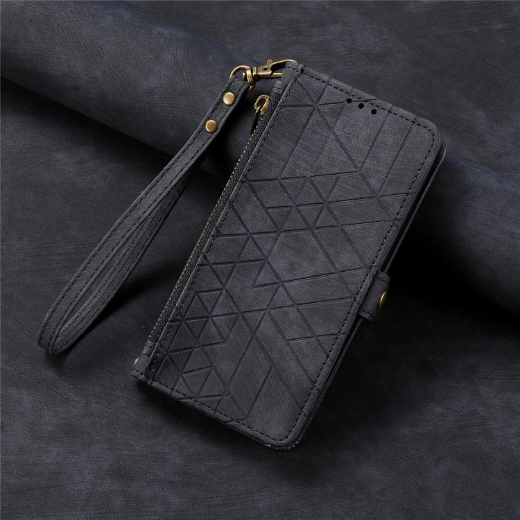 For Xiaomi 15T Pro Geometric Zipper Wallet Side Buckle Leather Phone Case