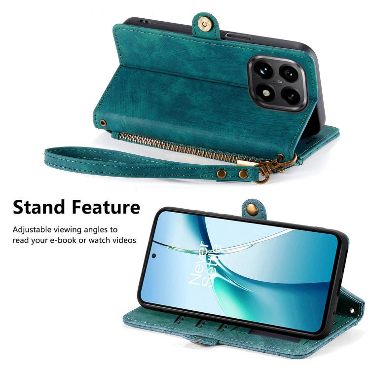 For Xiaomi 15T Geometric Zipper Wallet Side Buckle Leather Phone Case