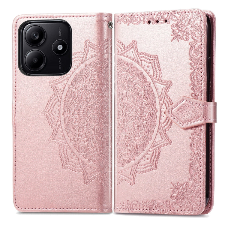 For Xiaomi Redmi Note 14 5G Mandala Flower Embossed Leather Phone Case