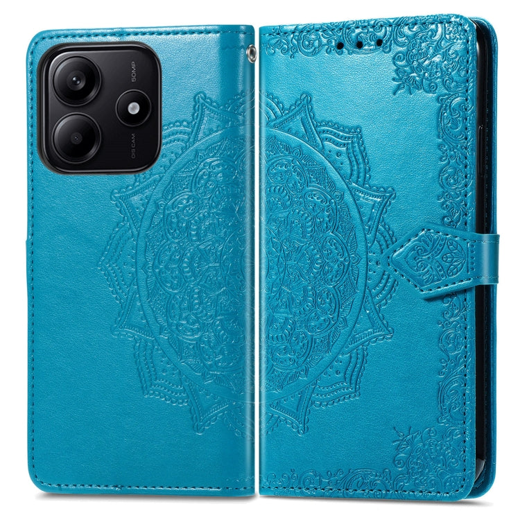 For Xiaomi Redmi Note 14 5G Mandala Flower Embossed Leather Phone Case