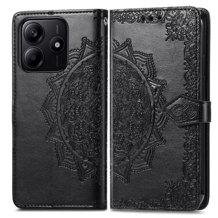 For Xiaomi Redmi Note 14 5G Mandala Flower Embossed Leather Phone Case