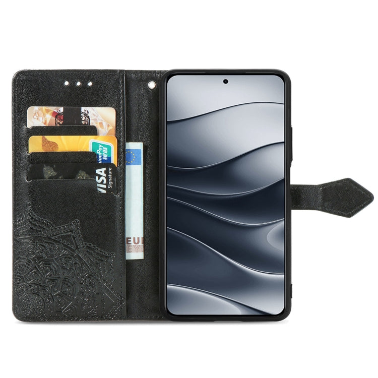For Xiaomi Redmi Note 14 5G Mandala Flower Embossed Leather Phone Case