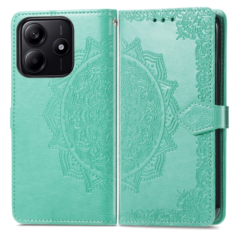For Xiaomi Redmi Note 14 5G Mandala Flower Embossed Leather Phone Case