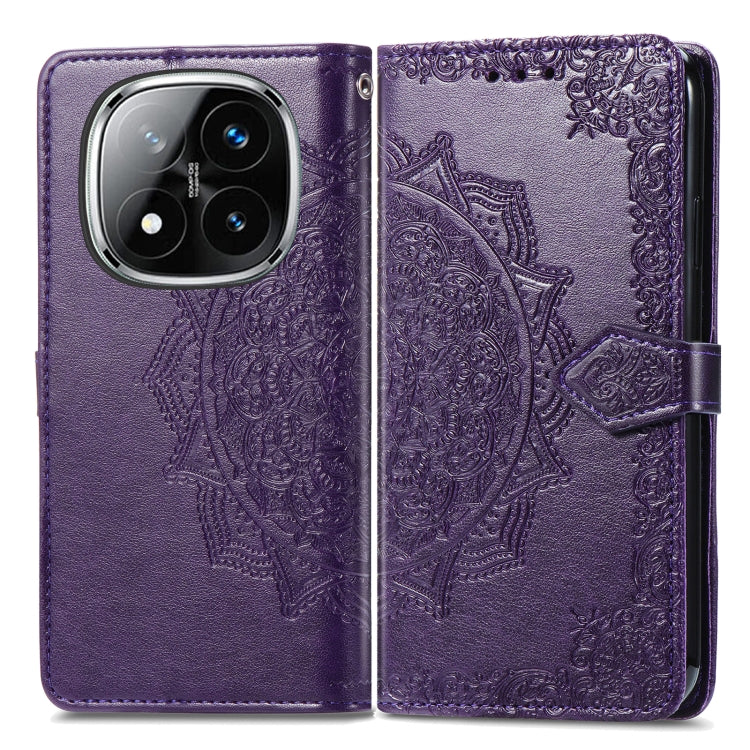 For Xiaomi Redmi Note 14 Pro 5G Mandala Flower Embossed Leather Phone Case