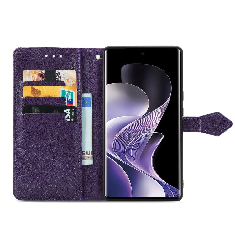 For Xiaomi Redmi Note 14 Pro+ 5G Mandala Flower Embossed Leather Phone Case
