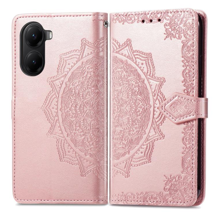For Redmi Turbo 4 Mandala Flower Embossed Leather Phone Case