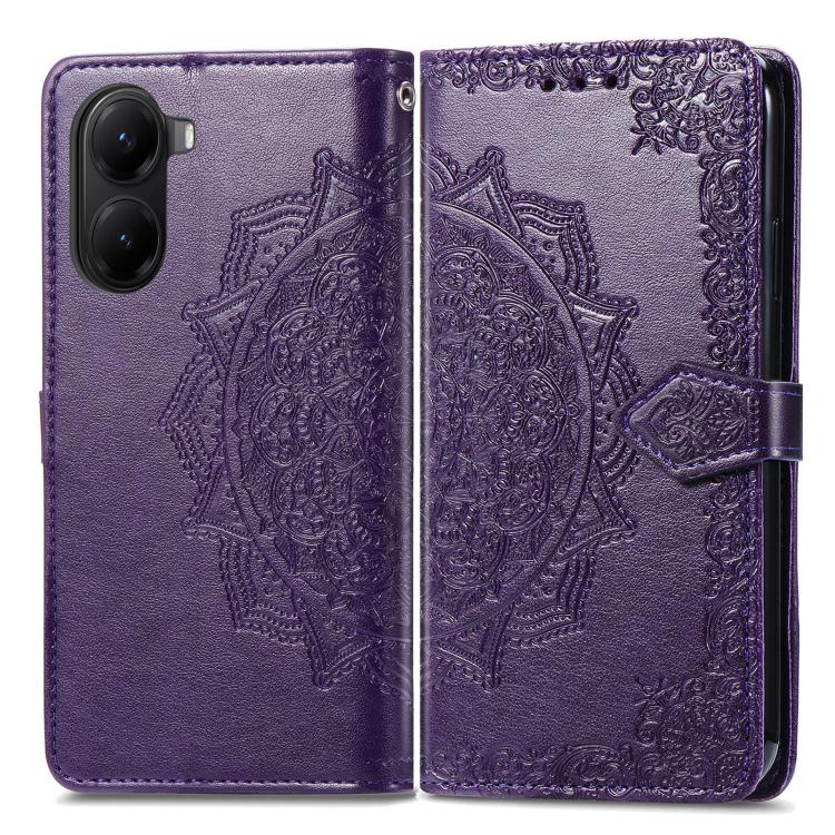 For Redmi Turbo 4 Mandala Flower Embossed Leather Phone Case