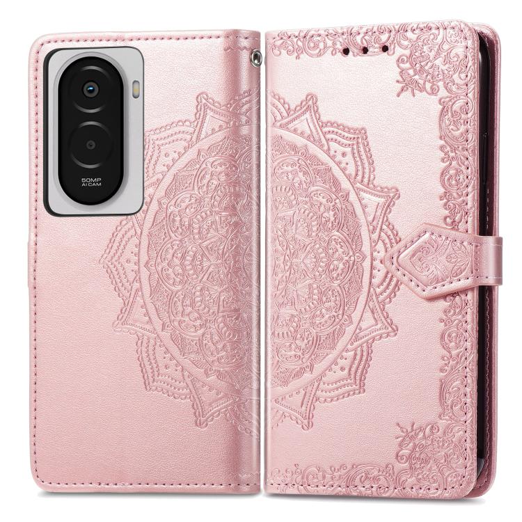For Xiaomi Poco M7 4G 169mm Mandala Flower Embossed Leather Phone Case