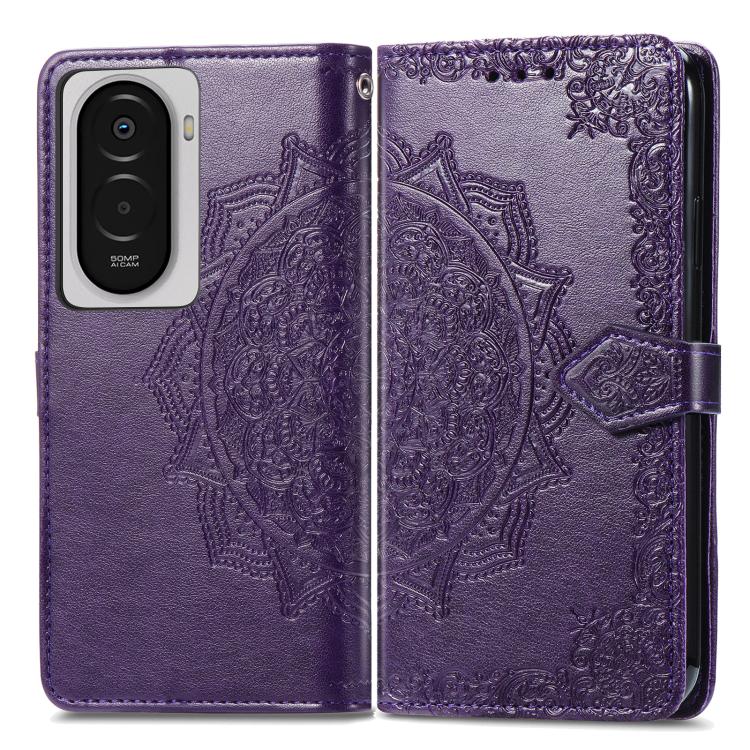 For Xiaomi Poco M7 4G 169mm Mandala Flower Embossed Leather Phone Case