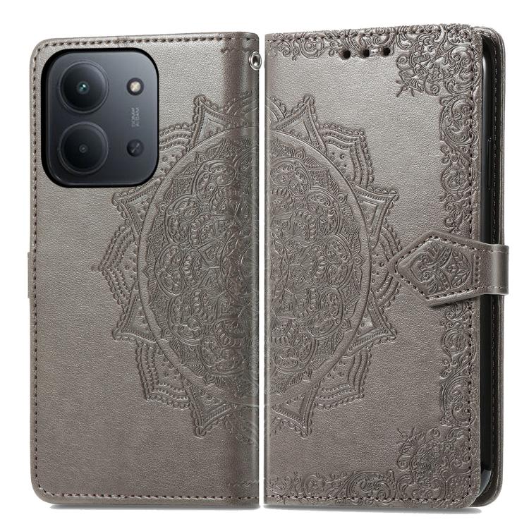 For Redmi 15C 5G / 4G Glodal 171mm Mandala Flower Embossed Leather Phone Case
