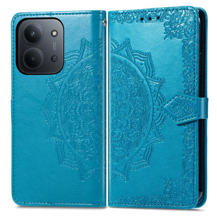 For Redmi 15C 5G / 4G Glodal 171mm Mandala Flower Embossed Leather Phone Case