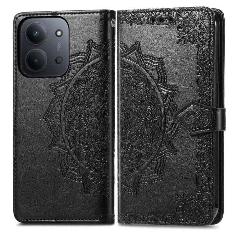 For Redmi 15C 5G / 4G Glodal 171mm Mandala Flower Embossed Leather Phone Case