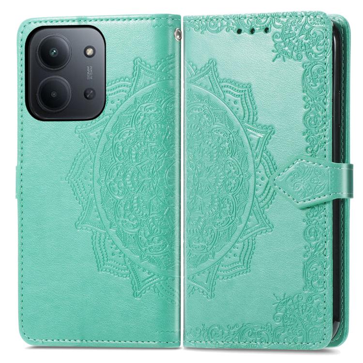 For Redmi 15C 5G / 4G Glodal 171mm Mandala Flower Embossed Leather Phone Case