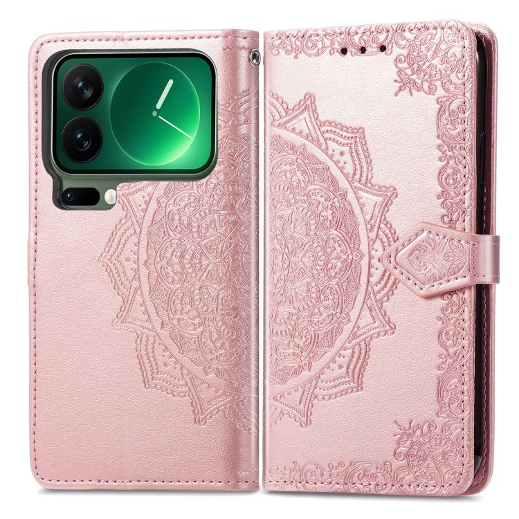 For Xiaomi 17 Pro Mandala Flower Embossed Leather Phone Case