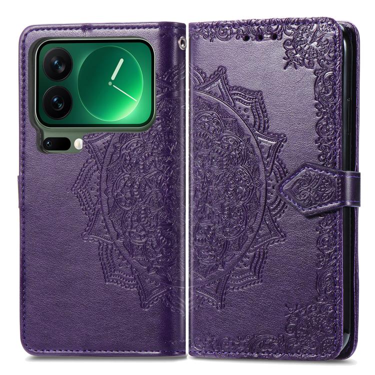 For Xiaomi 17 Pro Mandala Flower Embossed Leather Phone Case