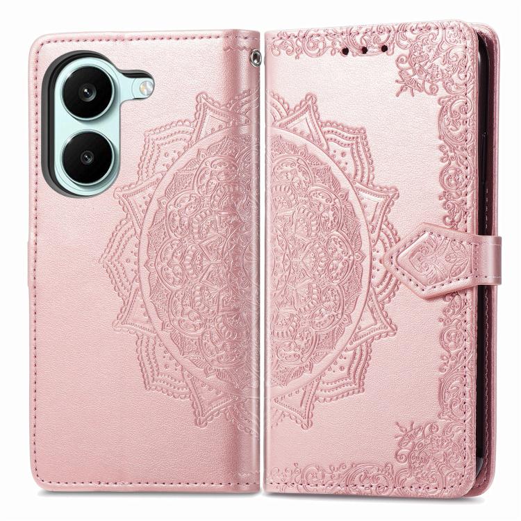 For Redmi Turbo 5 5G Mandala Flower Embossed Leather Phone Case