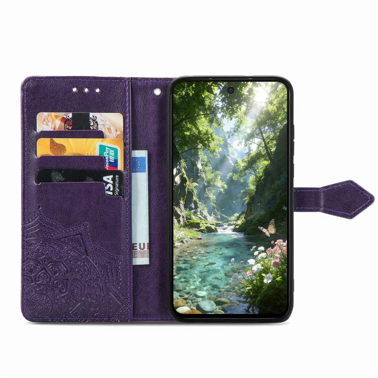 For Xiaomi Poco X8 Pro 5G Mandala Flower Embossed Leather Phone Case