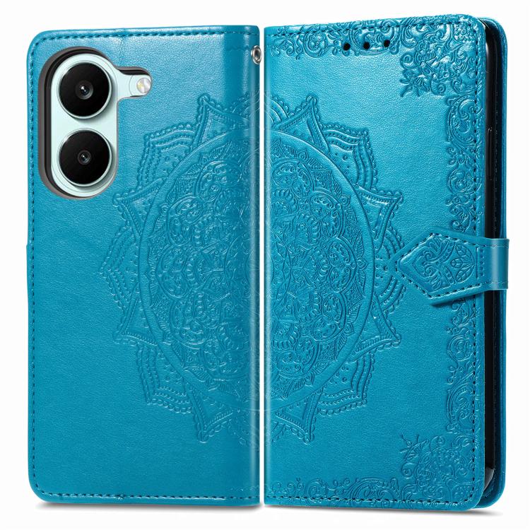 For Xiaomi Poco X8 Pro 5G Mandala Flower Embossed Leather Phone Case