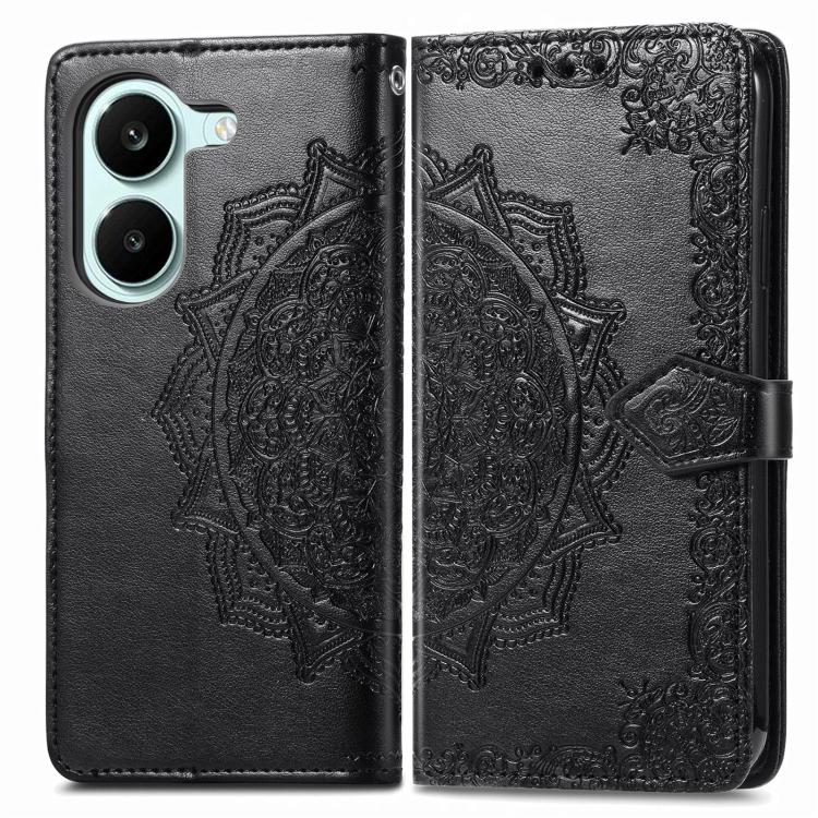 For Xiaomi Poco X8 Pro 5G Mandala Flower Embossed Leather Phone Case