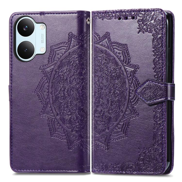 For Xiaomi Poco X8 Pro Max 5G Mandala Flower Embossed Leather Phone Case