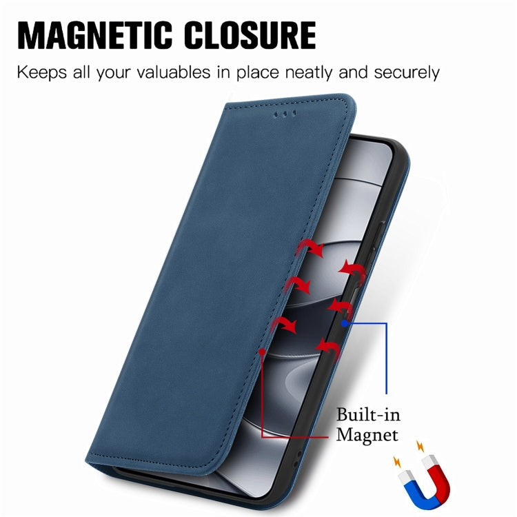 For Xiaomi Redmi Note 14 5G Retro Skin Feel Magnetic Flip Leather Phone Case