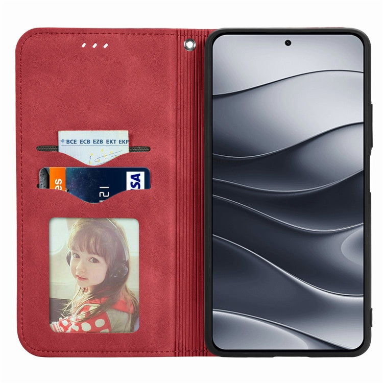 For Xiaomi Redmi Note 14 5G Retro Skin Feel Magnetic Flip Leather Phone Case