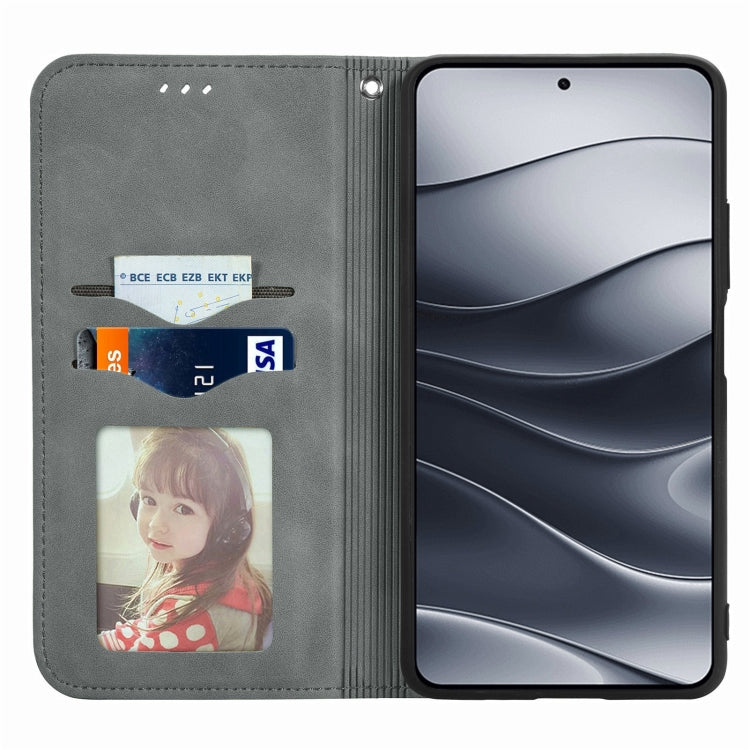 For Xiaomi Redmi Note 14 5G Retro Skin Feel Magnetic Flip Leather Phone Case