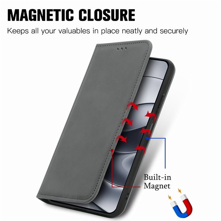 For Xiaomi Redmi Note 14 5G Retro Skin Feel Magnetic Flip Leather Phone Case