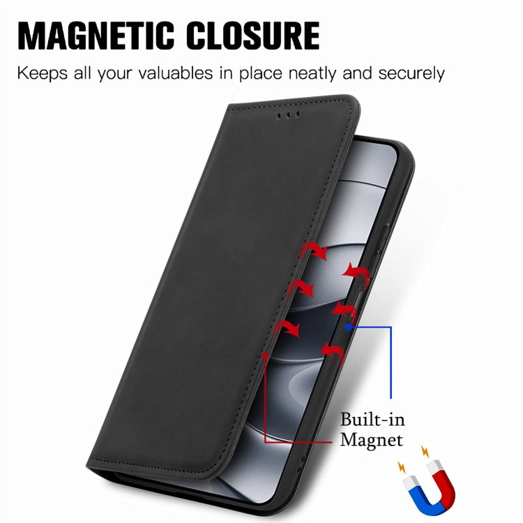 For Xiaomi Redmi Note 14 5G Retro Skin Feel Magnetic Flip Leather Phone Case