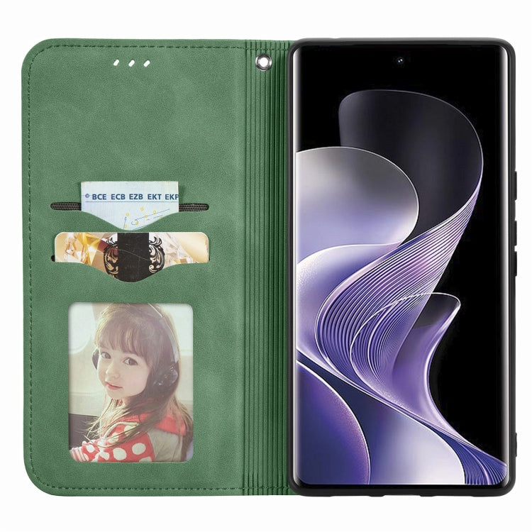 For Xiaomi Redmi Note 14 Pro 5G Retro Skin Feel Magnetic Flip Leather Phone Case