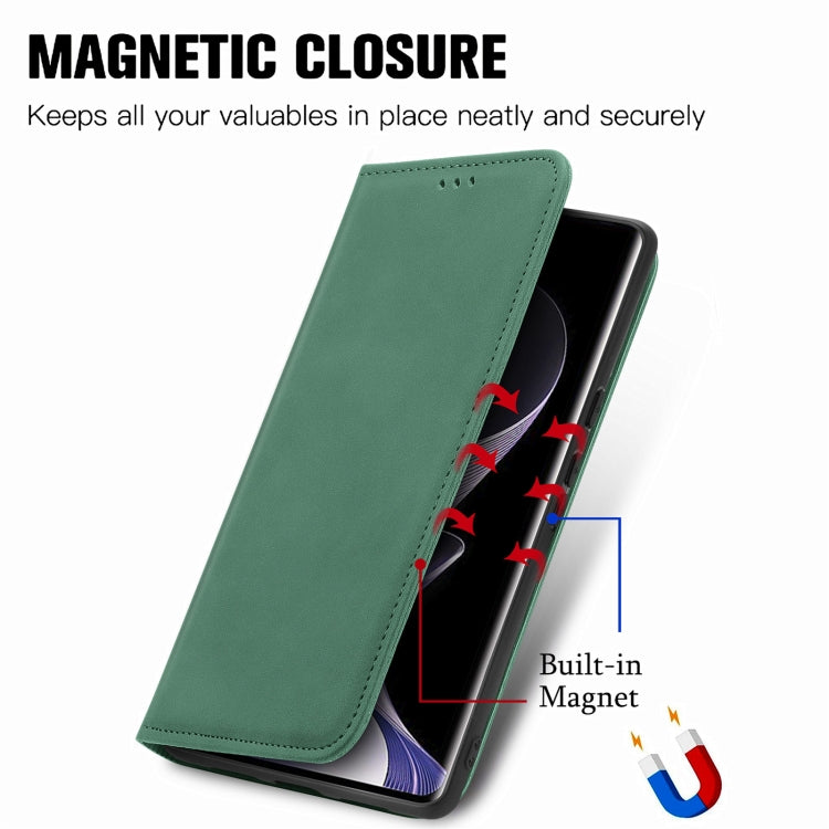 For Xiaomi Redmi Note 14 Pro 5G Retro Skin Feel Magnetic Flip Leather Phone Case