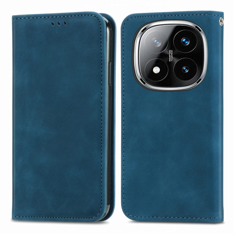 For Xiaomi Redmi Note 14 Pro 5G Retro Skin Feel Magnetic Flip Leather Phone Case