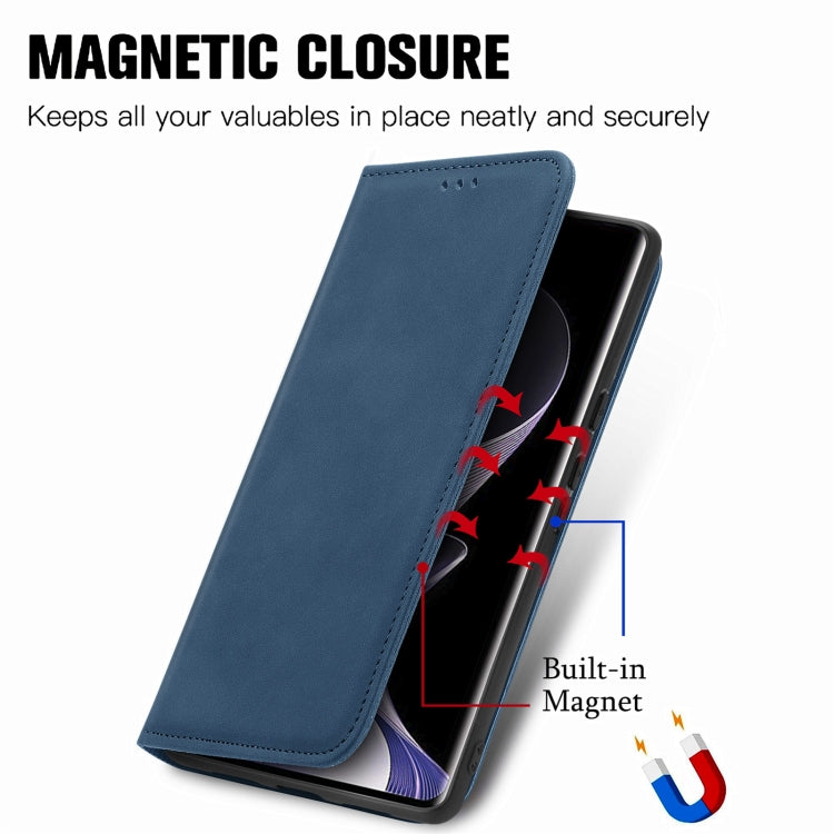 For Xiaomi Redmi Note 14 Pro 5G Retro Skin Feel Magnetic Flip Leather Phone Case