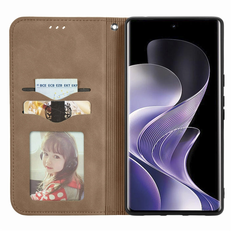 For Xiaomi Redmi Note 14 Pro 5G Retro Skin Feel Magnetic Flip Leather Phone Case