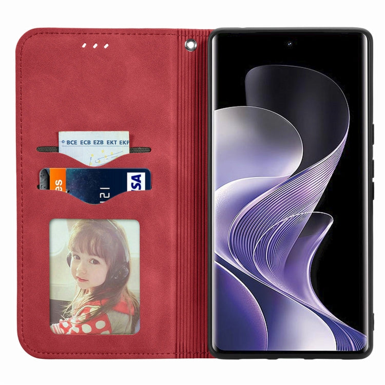For Xiaomi Redmi Note 14 Pro 5G Retro Skin Feel Magnetic Flip Leather Phone Case