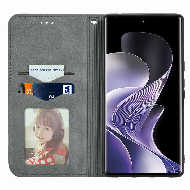 For Xiaomi Redmi Note 14 Pro 5G Retro Skin Feel Magnetic Flip Leather Phone Case