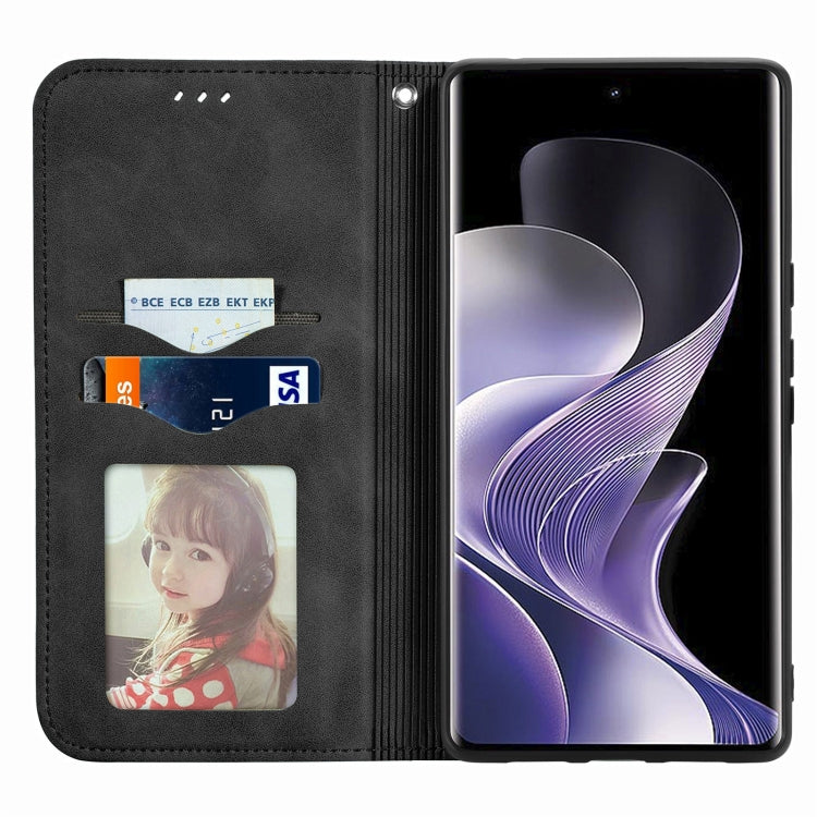 For Xiaomi Redmi Note 14 Pro 5G Retro Skin Feel Magnetic Flip Leather Phone Case