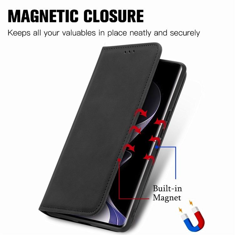 For Xiaomi Redmi Note 14 Pro 5G Retro Skin Feel Magnetic Flip Leather Phone Case