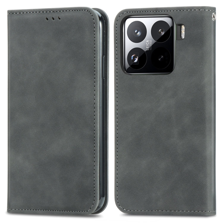 For Xiaomi 15 Pro Retro Skin Feel Magnetic Flip Leather Phone Case