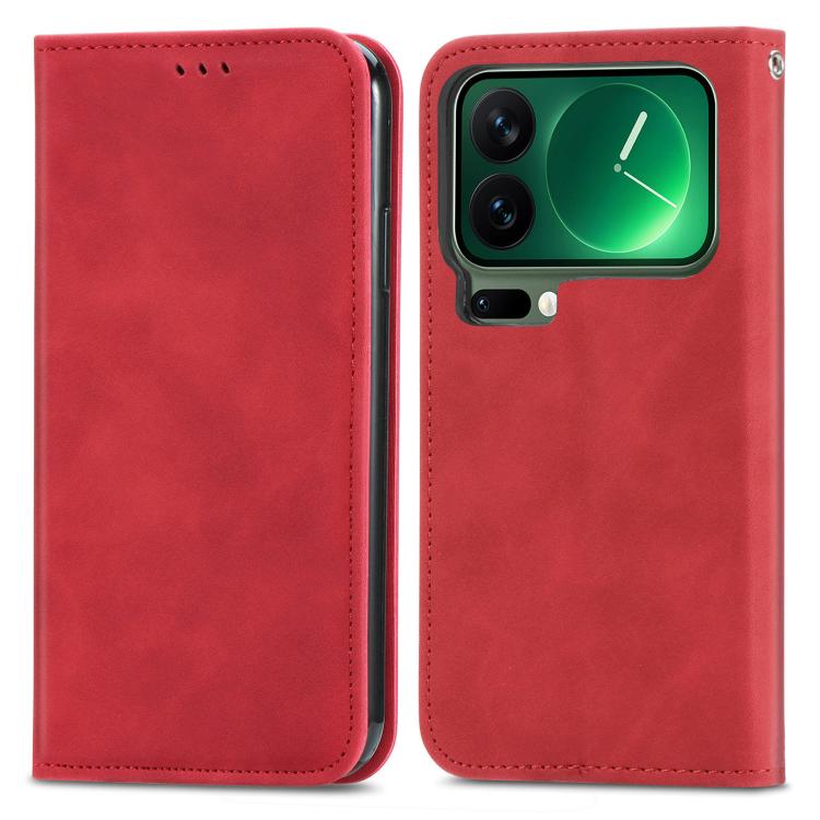 For Xiaomi 17 Pro Retro Skin Feel Magnetic Flip Leather Phone Case