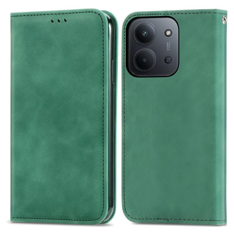 For Redmi 15C 5G / 4G Global 171mm Retro Skin Feel Magnetic Flip Leather Phone Case