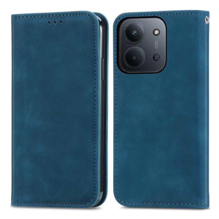 For Redmi 15C 5G / 4G Global 171mm Retro Skin Feel Magnetic Flip Leather Phone Case