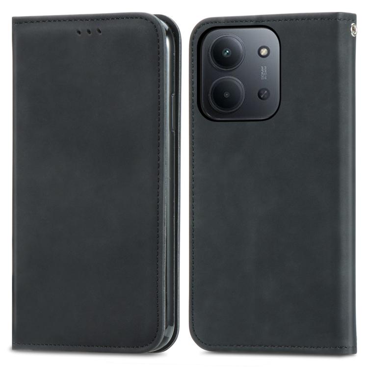 For Redmi 15C 5G / 4G Global 171mm Retro Skin Feel Magnetic Flip Leather Phone Case