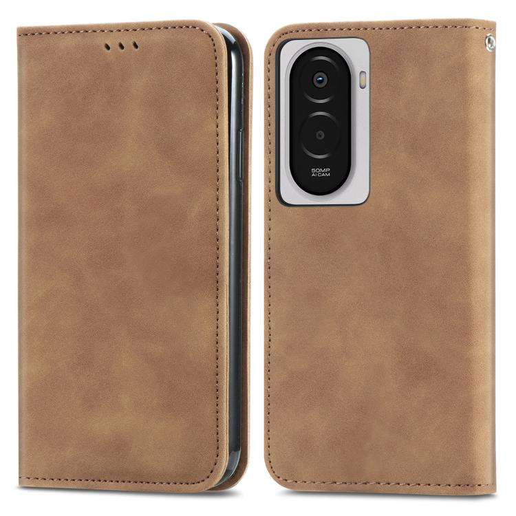 For Xiaomi Poco M7 4G 169mm Retro Skin Feel Magnetic Flip Leather Phone Case
