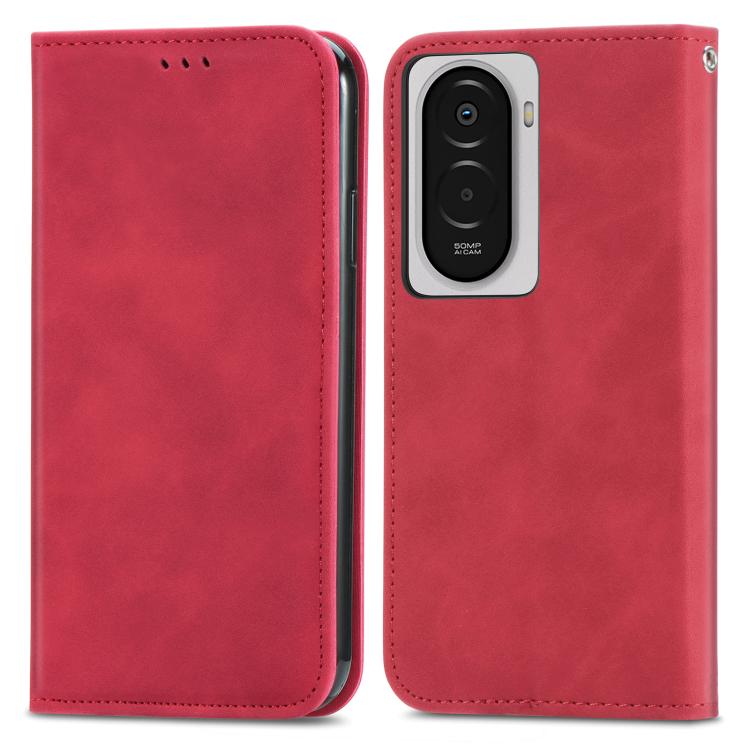 For Xiaomi Poco M7 4G 169mm Retro Skin Feel Magnetic Flip Leather Phone Case